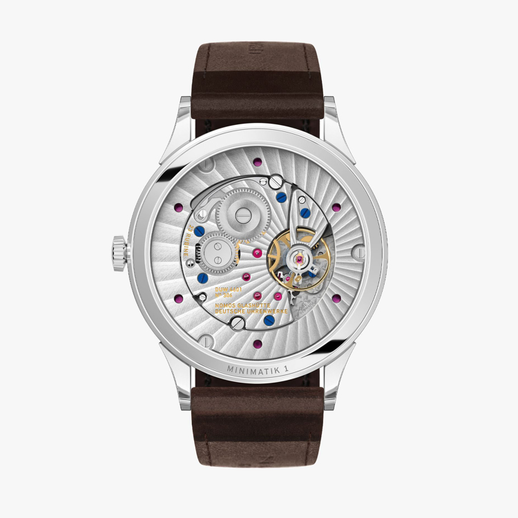نوموس مینیماتیک 39mm-Date-سفید-کوکی - پشت قاب