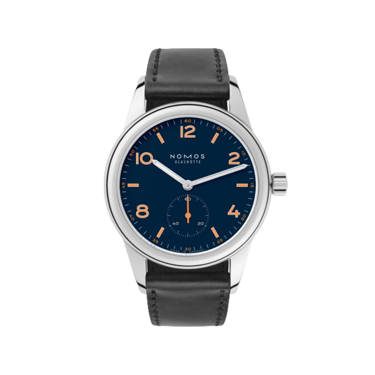 نوموس کلاب 36mm-آبی Ace Jewelers-کوکی-پشت قاب شیشه‌ای - نمای روبرو
